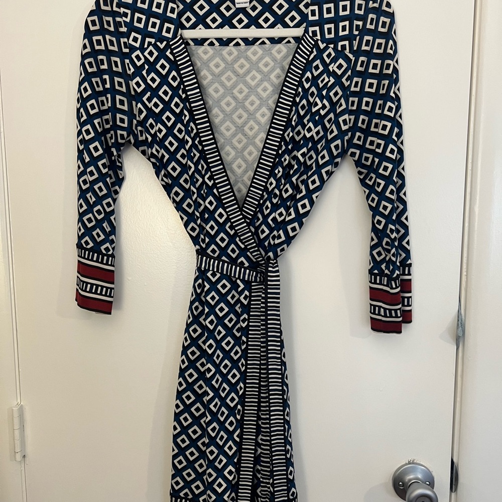 DVF silk diamond wrap dress